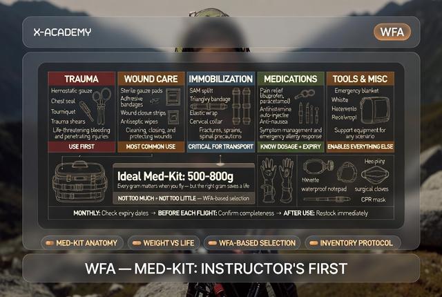 (WFA) حقيبة الإسعاف: معيار الإسعافات الأولية للمدرب